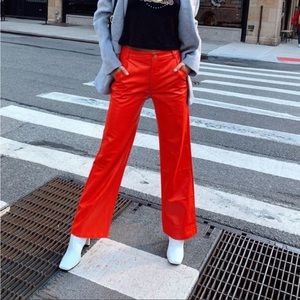 Princess Polly Red Leather Pants